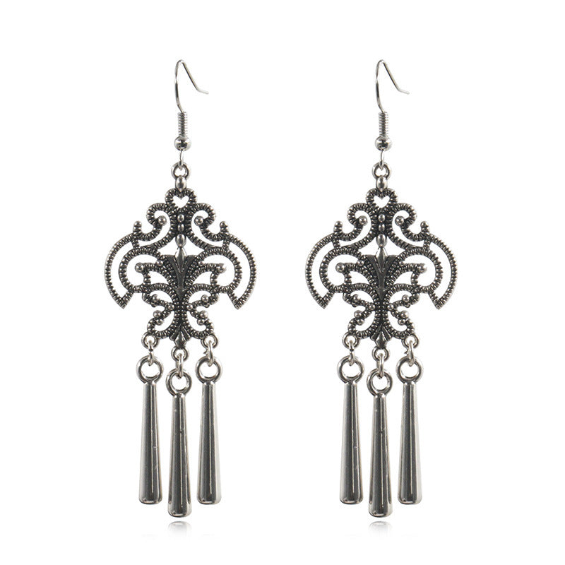Accessories Flower Miao Bohemian Alloy Ethnic Minority Earrings