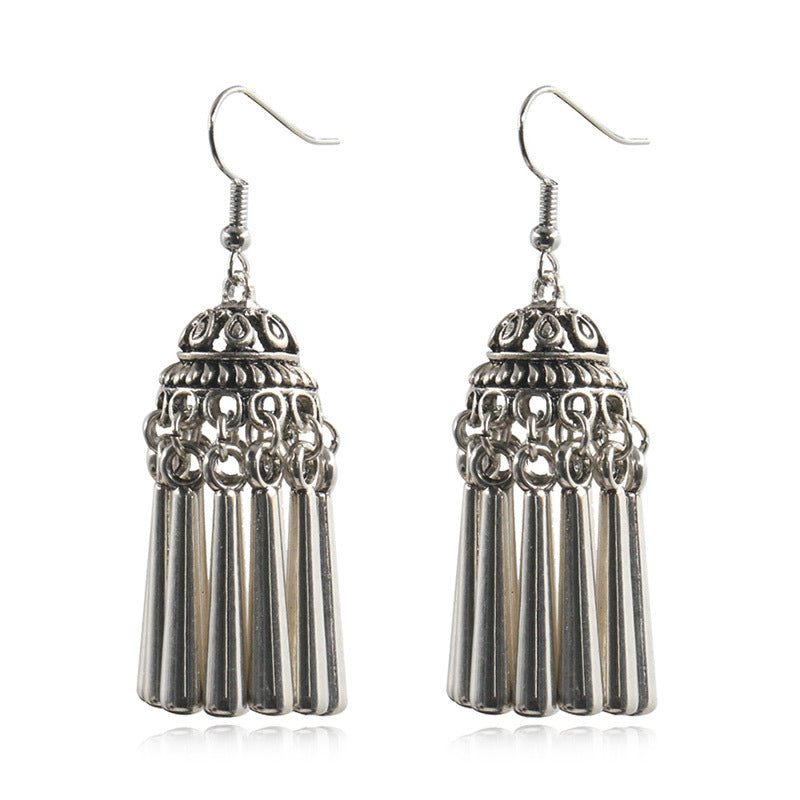 Accessories Flower Miao Bohemian Alloy Ethnic Minority Earrings