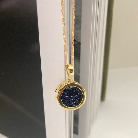 Sterling Sier Temperamental Star Moon Clavicle Necklaces