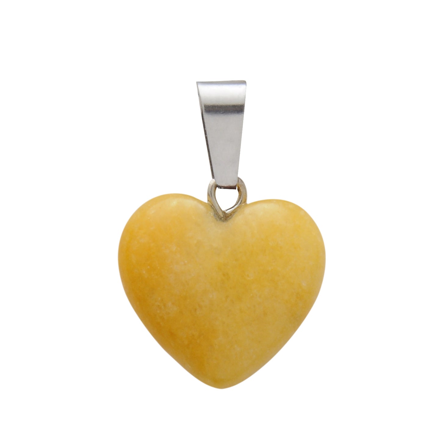 Natural Stone Hand Carved Heart-shaped Rough Necklaces