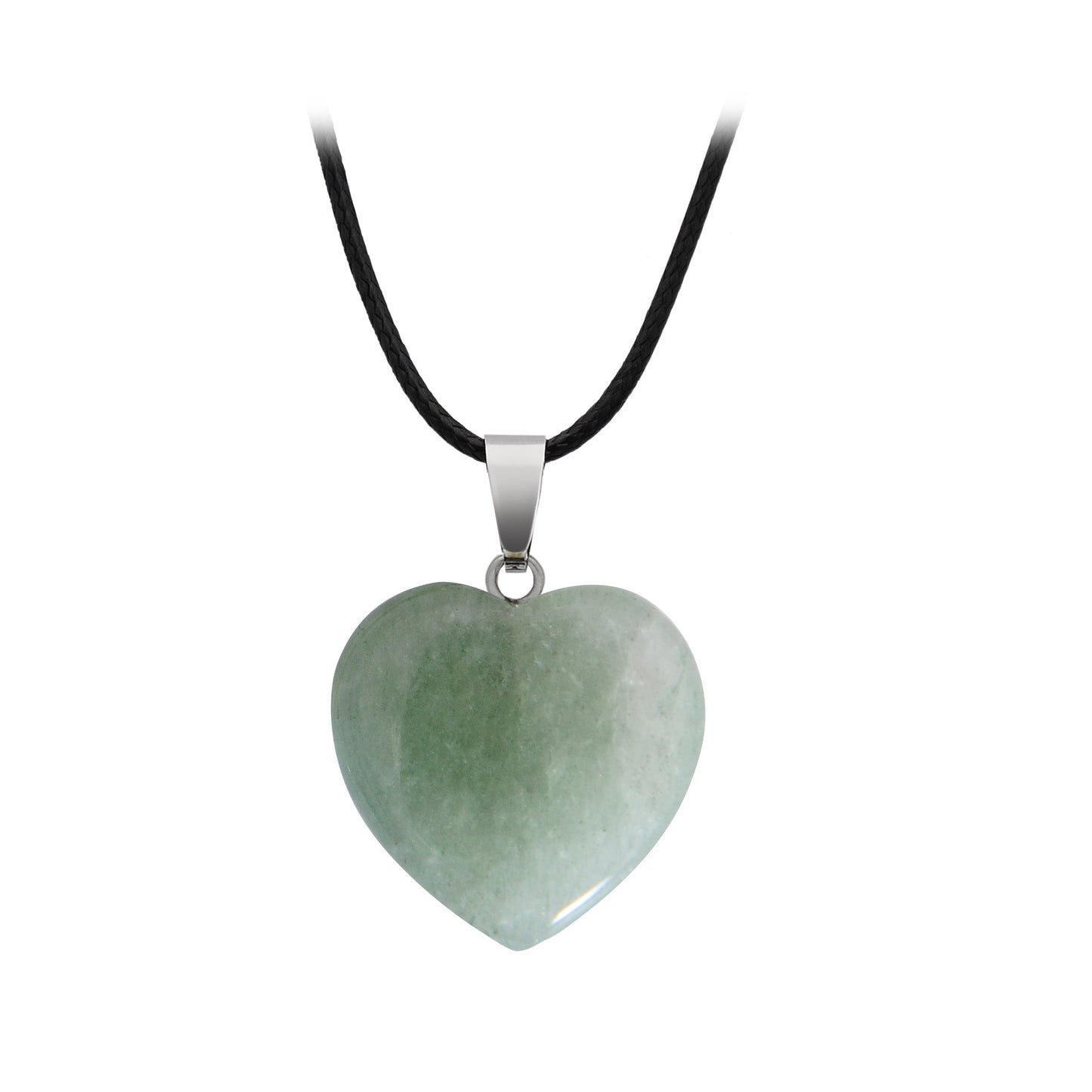 Natural Stone Hand Carved Heart-shaped Rough Necklaces