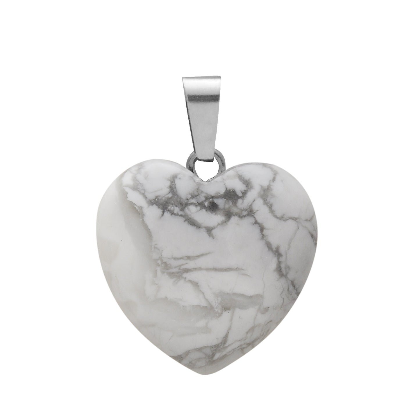 Natural Stone Hand Carved Heart-shaped Rough Necklaces