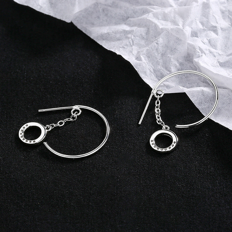 Style Yoo Female Korean Refined Rhinestone Shaped Earrings