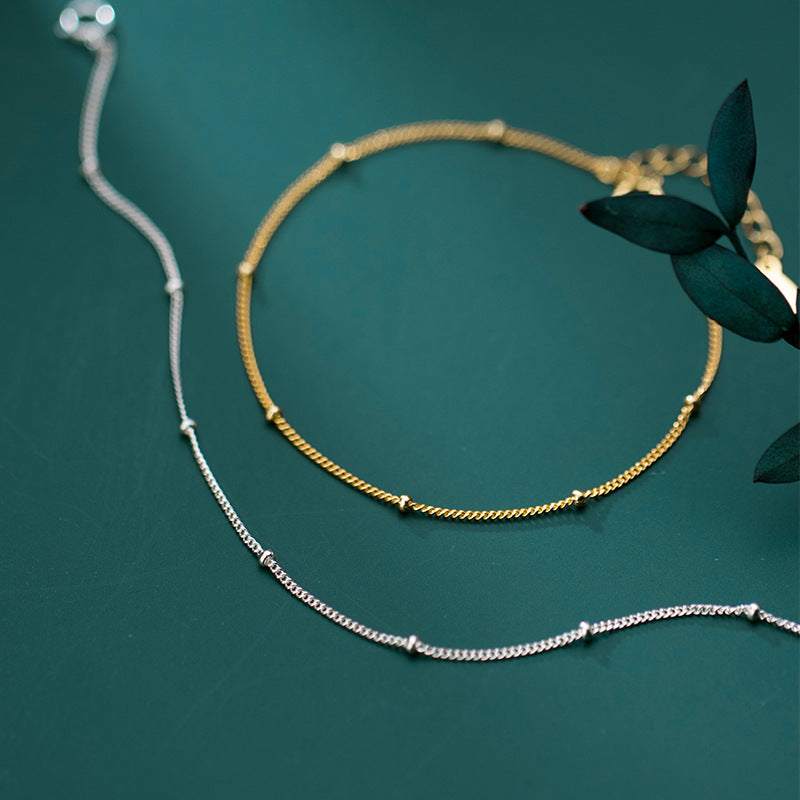 Lodge Sier Korean Style Small Simple Light Beads Bracelets