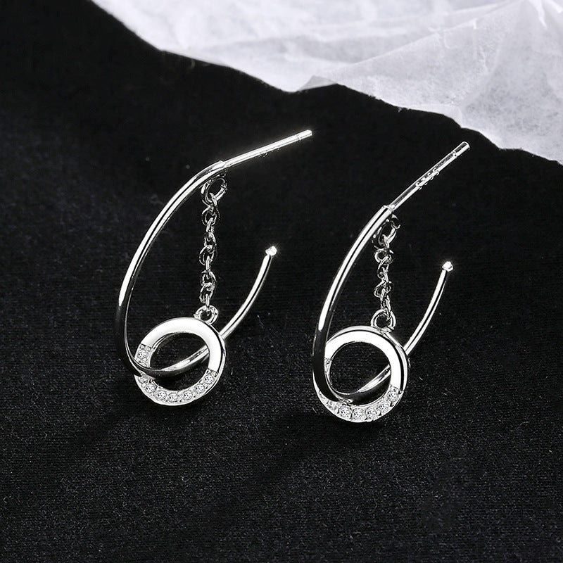 Style Yoo Female Korean Refined Rhinestone Shaped Earrings