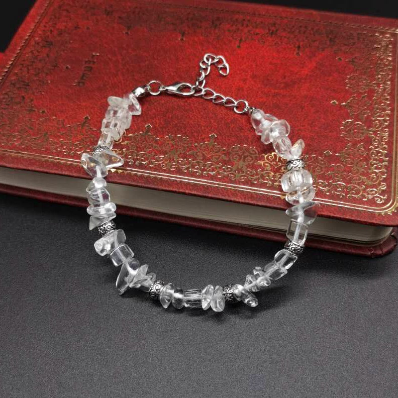 Handmade Beaded Natural Stone Crystal Gravel Bracelets