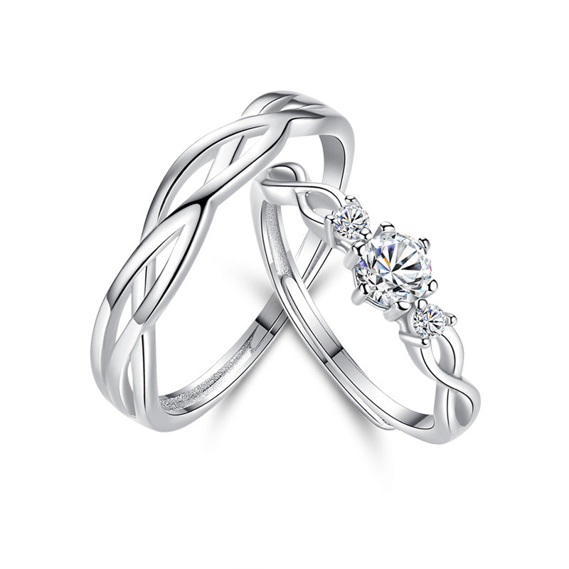 Women's & Men's Pair Special Interest Light Luxury Open For Couples Rings