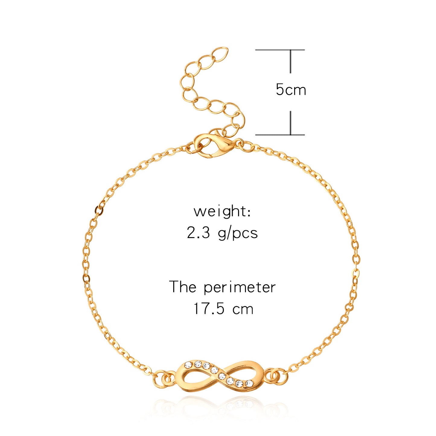 Women's Alloy Diamond Infinite Mori Personality Simple Bracelets