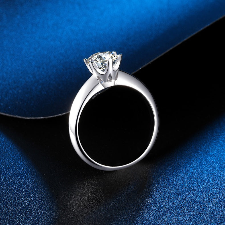 Women's Artificial Diamond Karat Color Moissanite Home Rings