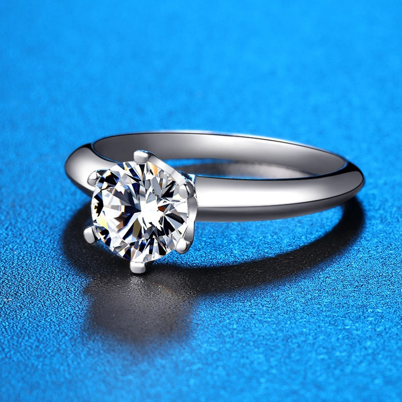 Women's Artificial Diamond Karat Color Moissanite Home Rings