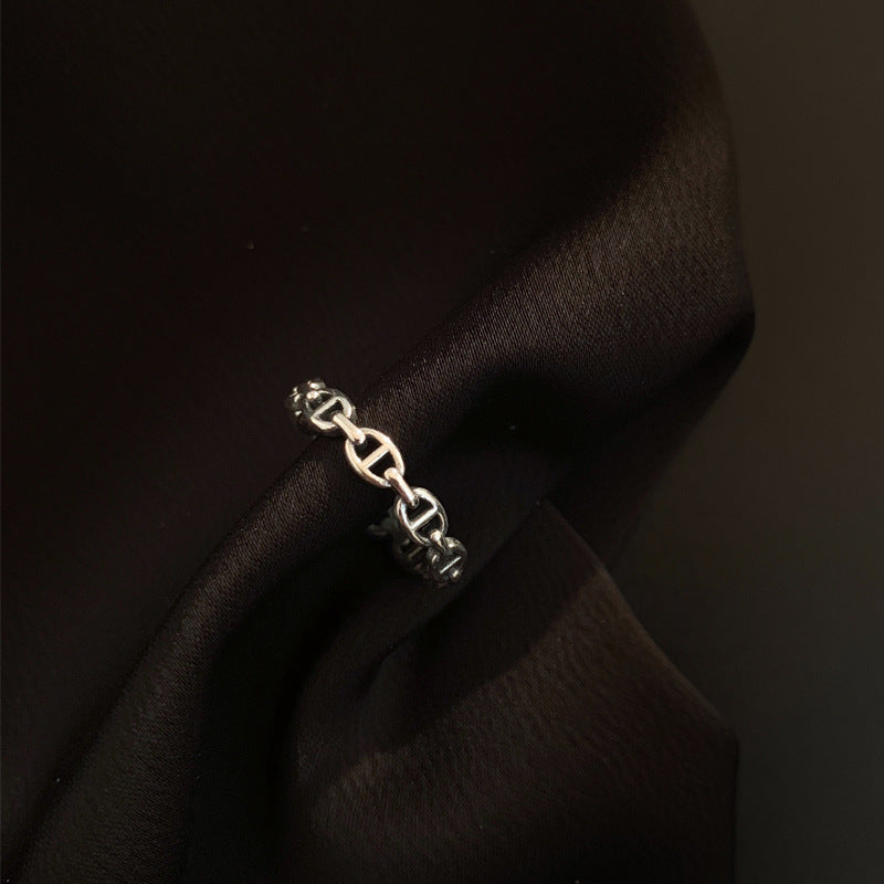Sier Roman Numerals Thai Open Index Finger Female Fashion Style Rings