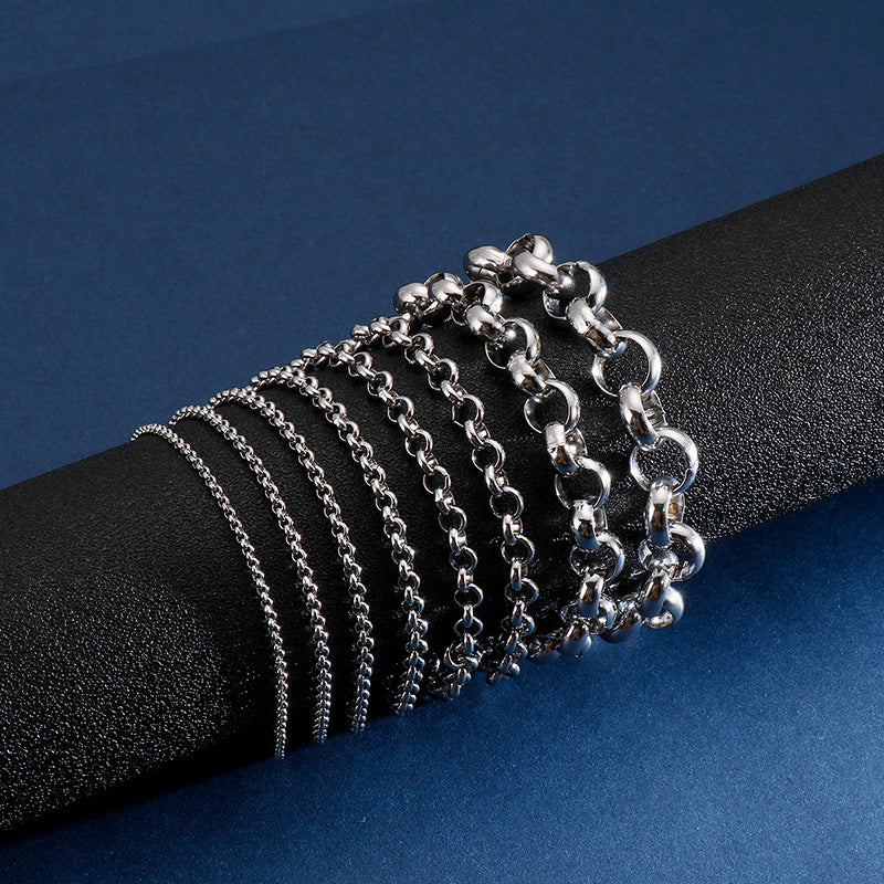 Women's & Men's Steel Ornament Personality Simple Chain Punk Bracelets
