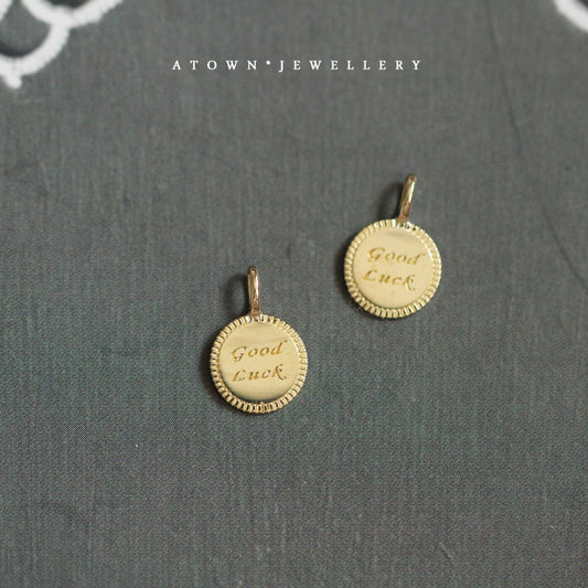 Small Gold Coin Sterling Sier Plated Necklaces