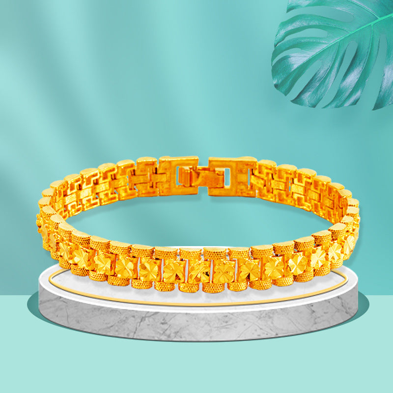 Women's & Men's Gold Watch Chain Thick Jewelry Stall Exhibition Bracelets