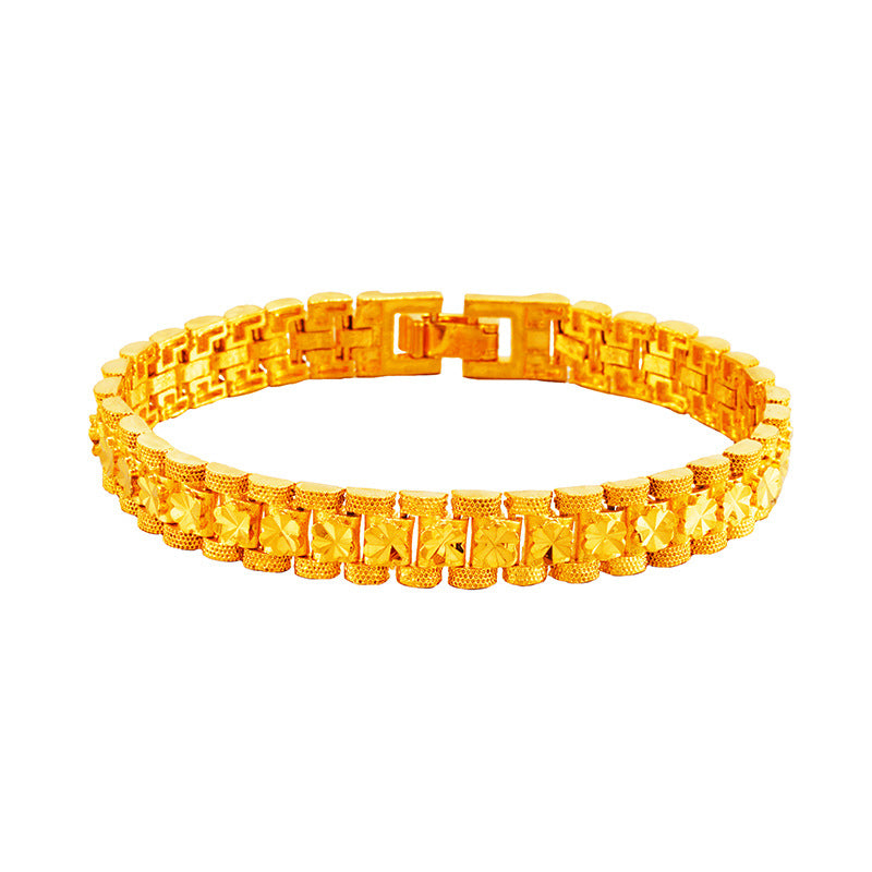 Women's & Men's Gold Watch Chain Thick Jewelry Stall Exhibition Bracelets