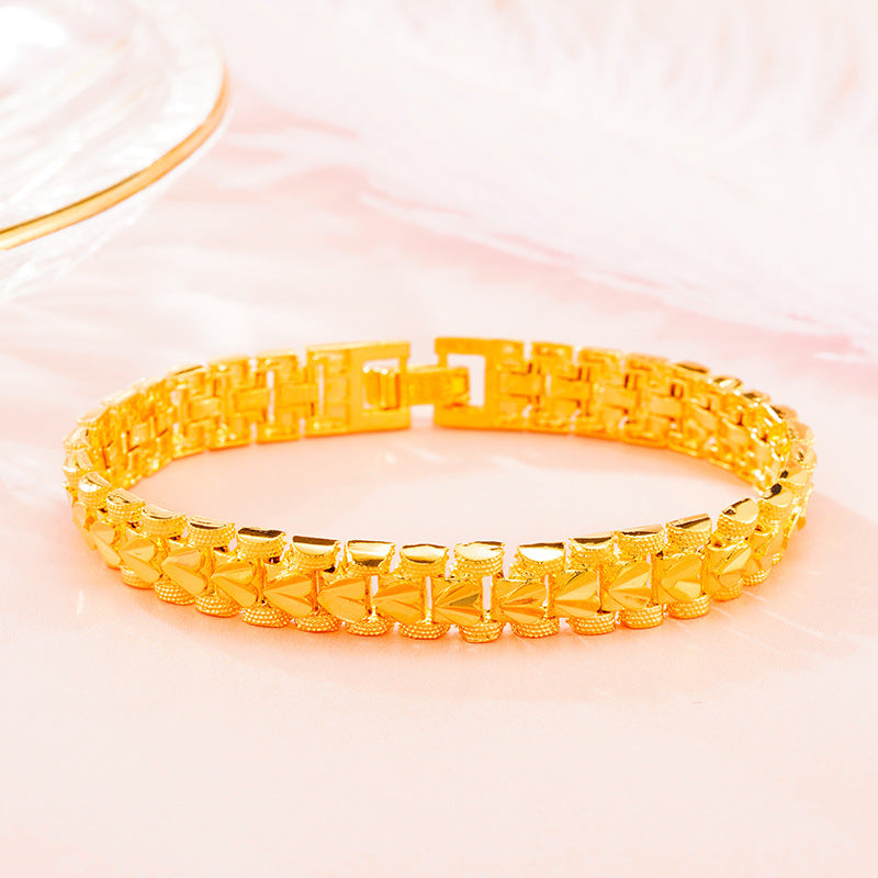 Women's & Men's Gold Watch Chain Thick Jewelry Stall Exhibition Bracelets