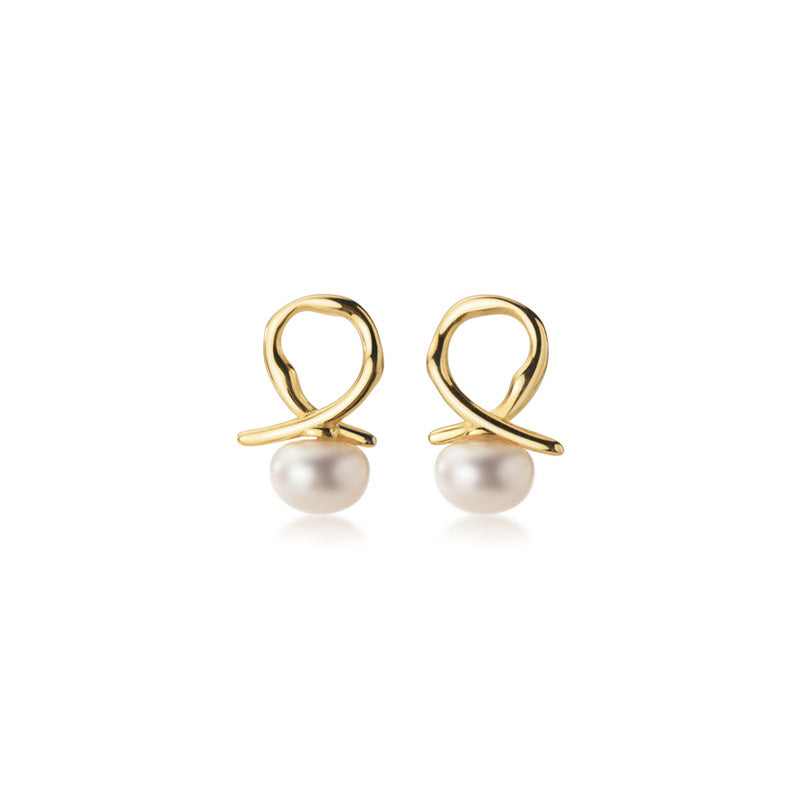 Women's Pearl For Sweet Korean Style Shaped Earrings