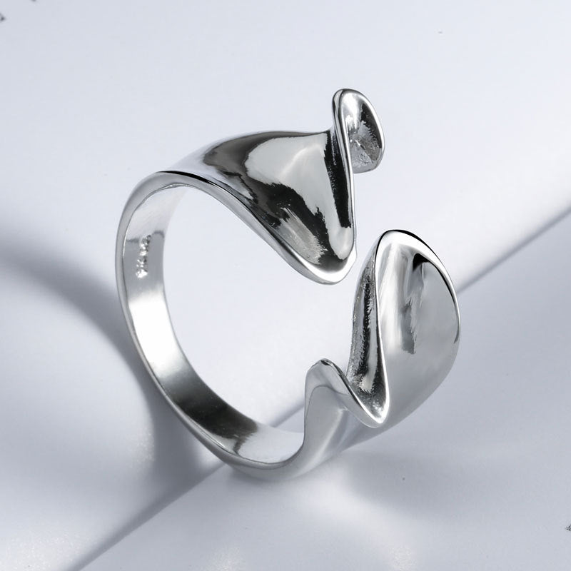 Stylish Texture Exaggerated Irregular Geometric Opening Rings
