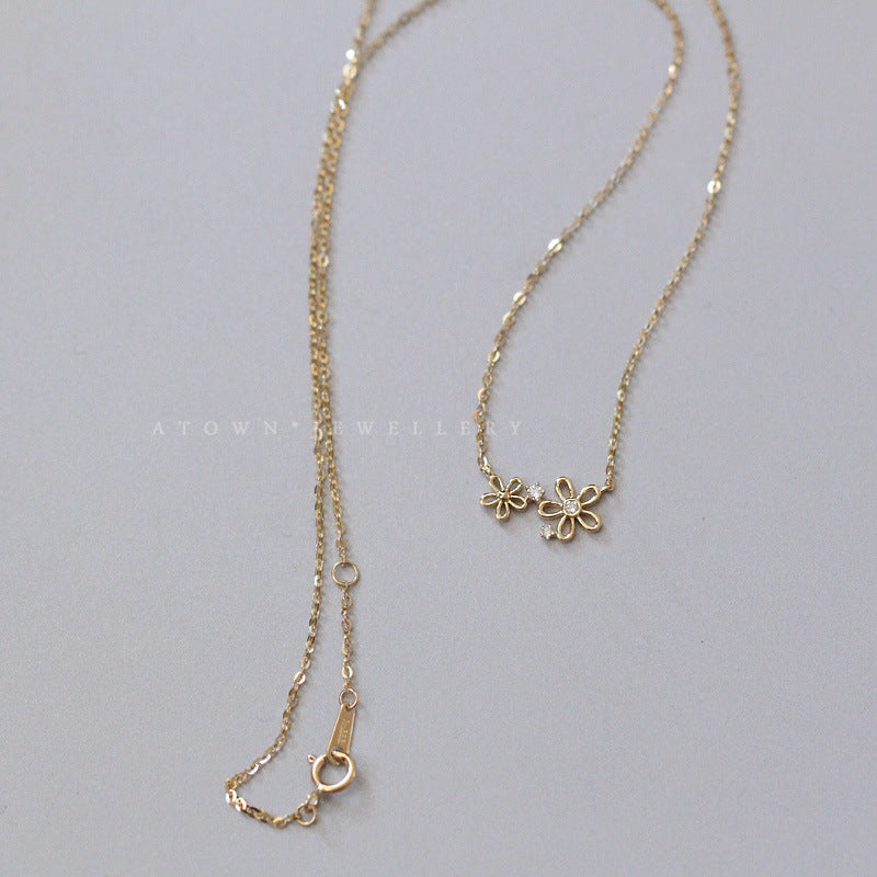 Flowers Girly Simplicity Temperament Everyday Joker Necklaces