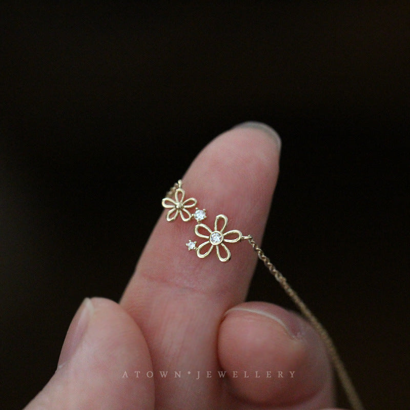 Flowers Girly Simplicity Temperament Everyday Joker Necklaces