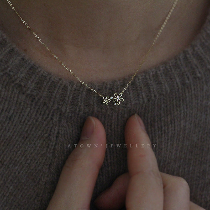 Flowers Girly Simplicity Temperament Everyday Joker Necklaces