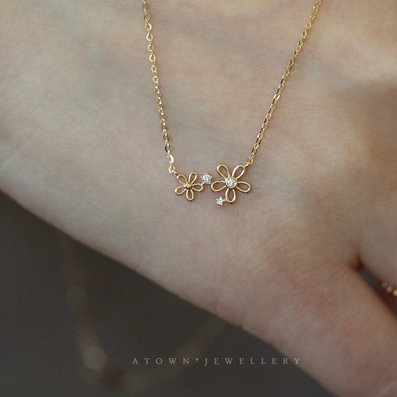 Flowers Girly Simplicity Temperament Everyday Joker Necklaces
