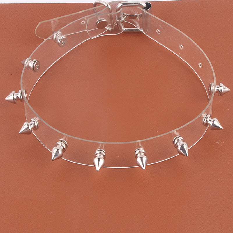 Personality Leather Punk Clavicle Chain Alloy Pointed Collar
