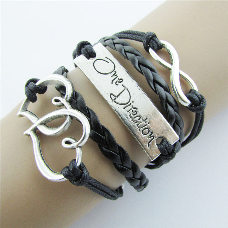 Ornament Romantic Password Words Unlimited Wax Rope Bracelets
