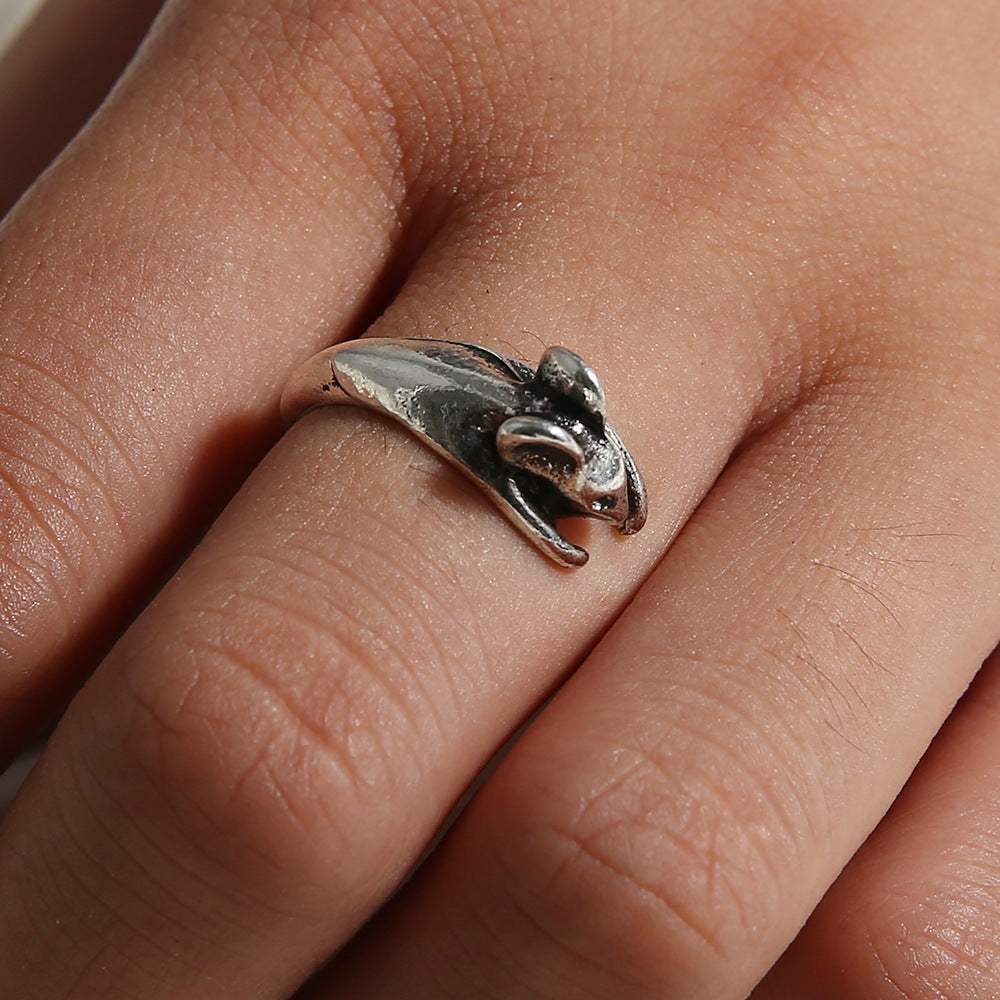 Forest Rabbit Open Alloy Suit Female Rings