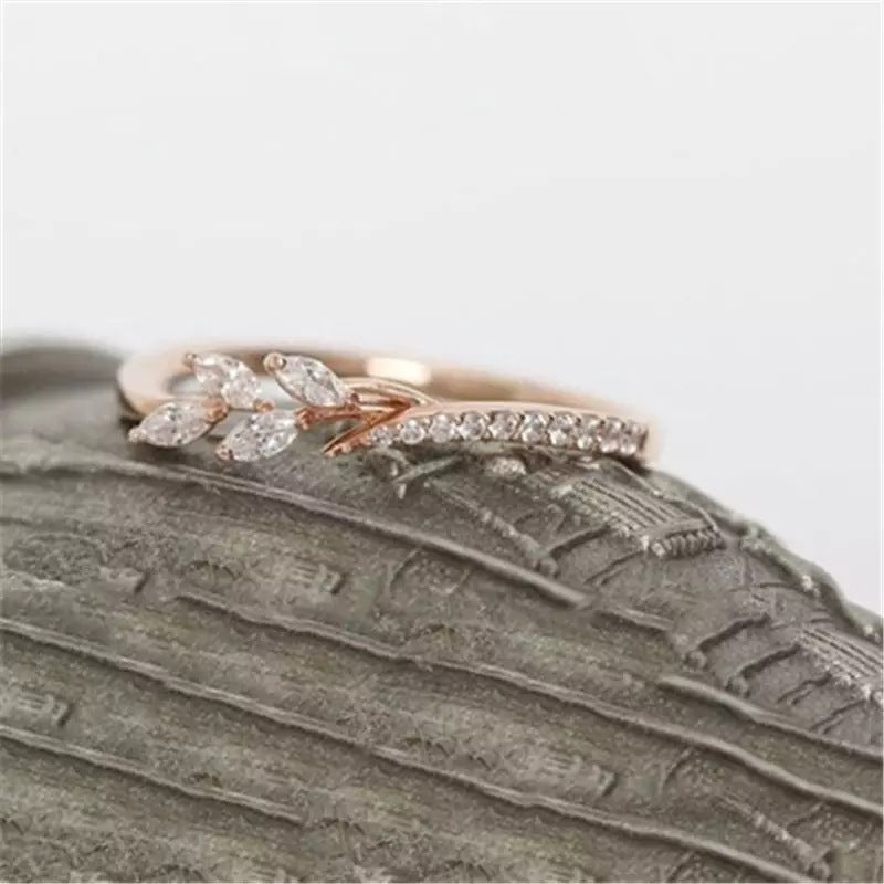 Zircon Rose Gold Plated Party Ball Rings