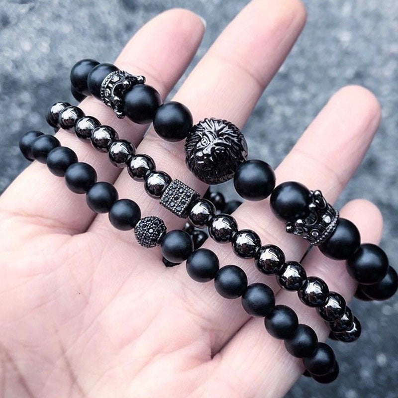 Men's Fashion Luxury Charm Hand Zircon Head Bracelets