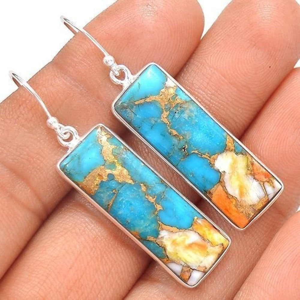 Women's Retro Colorful Glaze Ornament Accessories Ear Earrings
