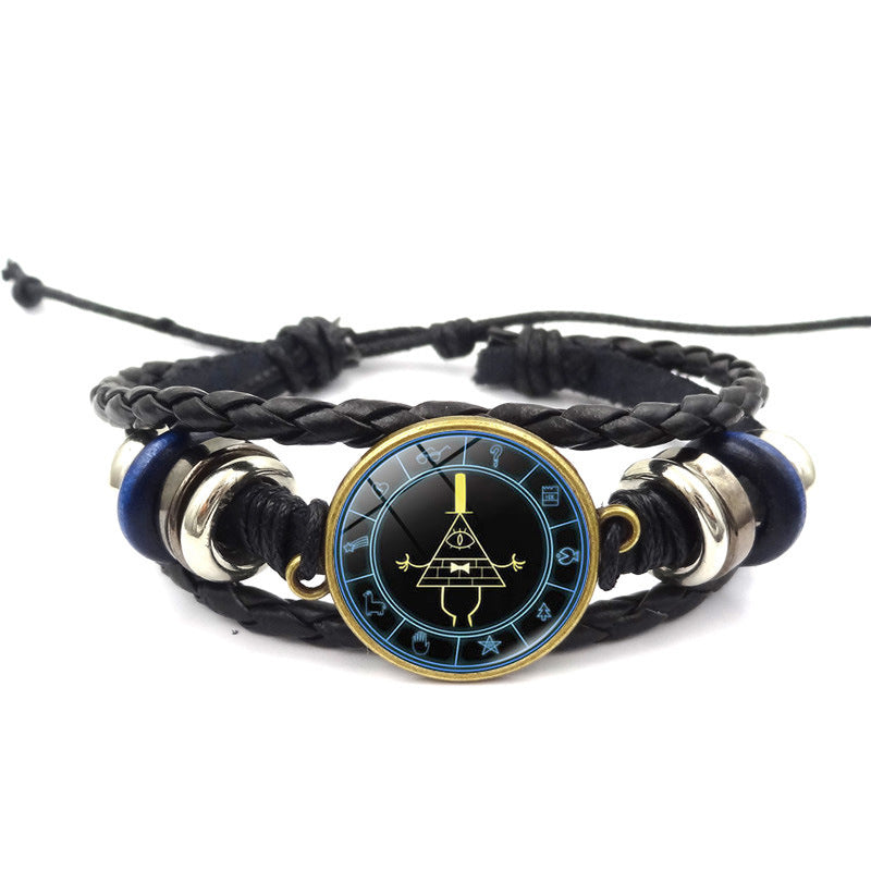 Weird Town Leather Time Stone Ornament Bracelets