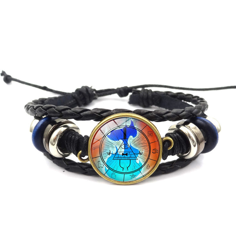 Weird Town Leather Time Stone Ornament Bracelets