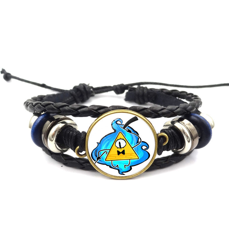 Weird Town Leather Time Stone Ornament Bracelets