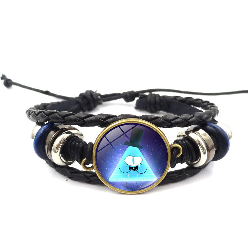 Weird Town Leather Time Stone Ornament Bracelets