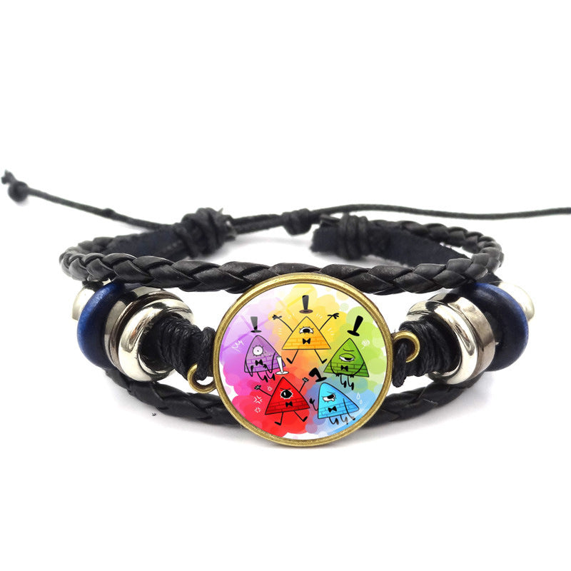 Weird Town Leather Time Stone Ornament Bracelets