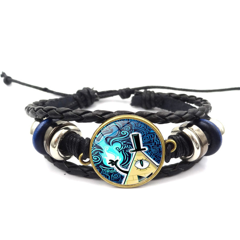 Weird Town Leather Time Stone Ornament Bracelets