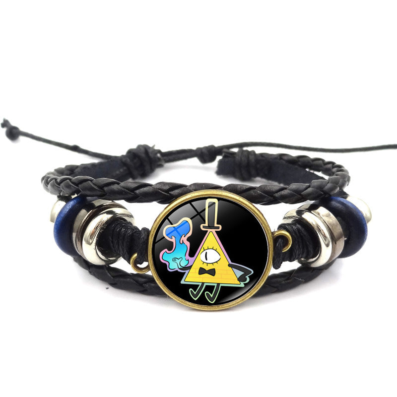 Weird Town Leather Time Stone Ornament Bracelets