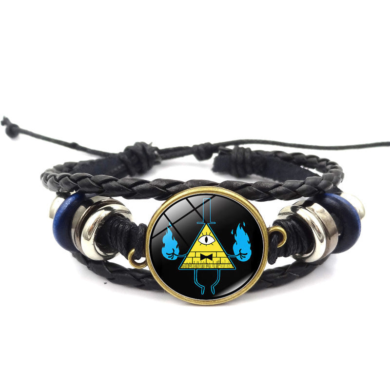 Weird Town Leather Time Stone Ornament Bracelets
