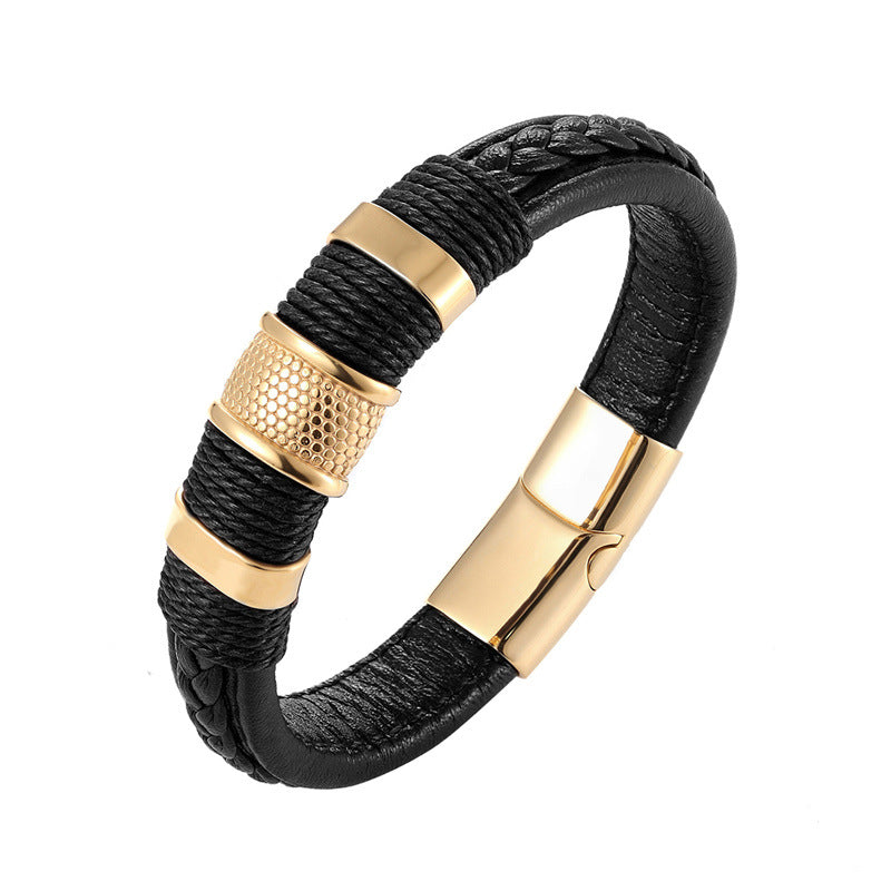 Men's Retro Fashion Handmade Woven Leather String Bracelets