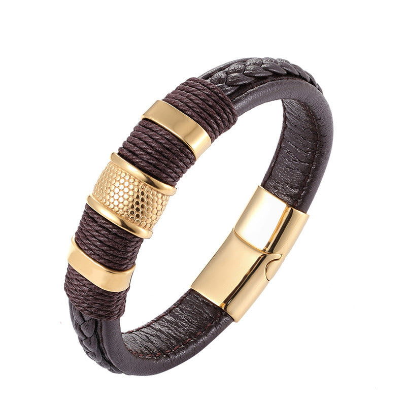 Men's Retro Fashion Handmade Woven Leather String Bracelets