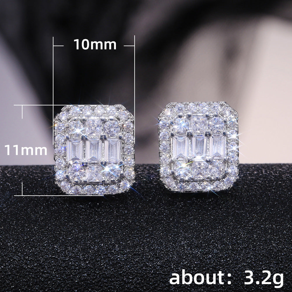 Women's Shi Korean Style Square Zircon Rings