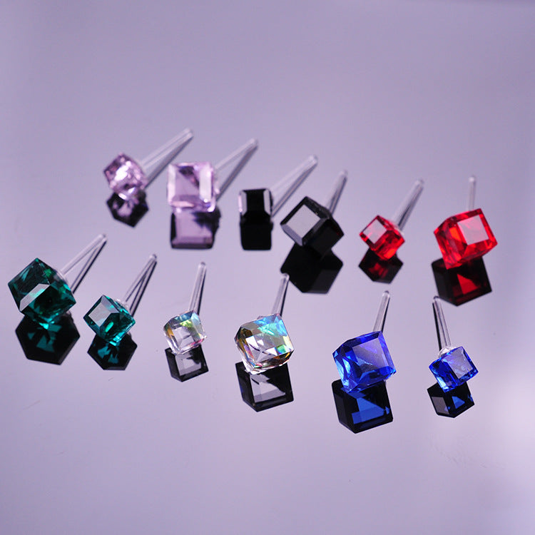 Square Sugar Female Set Stall Ornament Plastic Earrings