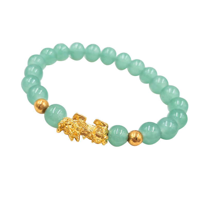 Women's & Men's Pi Imitation Jade Red Agate Alluvial Money Bracelets