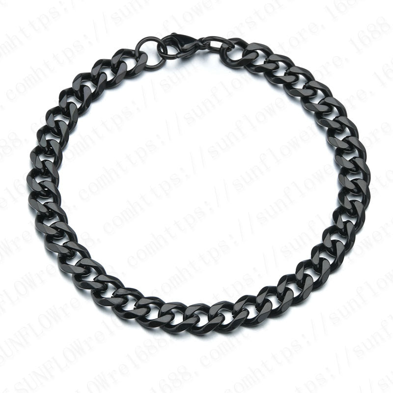 Men's Cuban Link Chain Hot Simple Titanium Bracelets