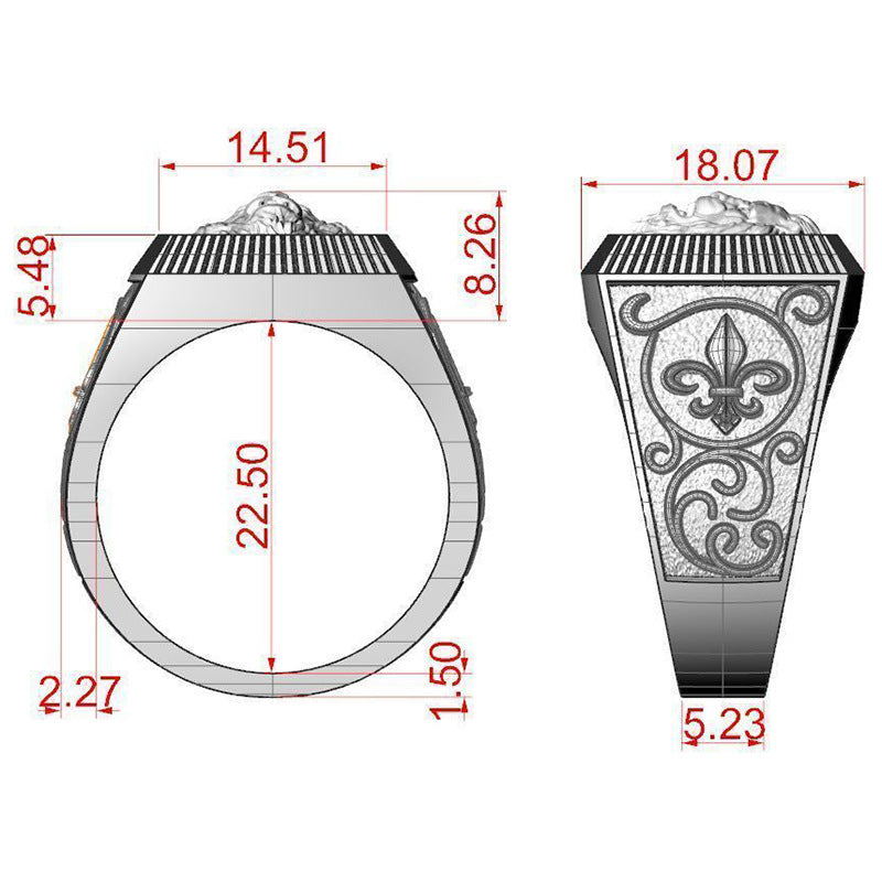 Domineering Lion Twee Constellation Leo Lion's Rings