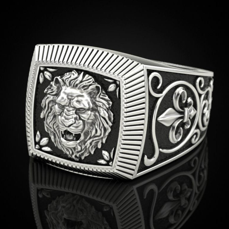 Domineering Lion Twee Constellation Leo Lion's Rings