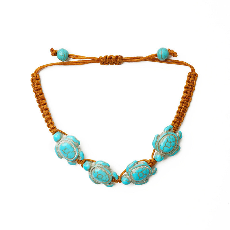 Turquoise Turtle Bohemian Hand-woven Adjustable Ornament Bracelets