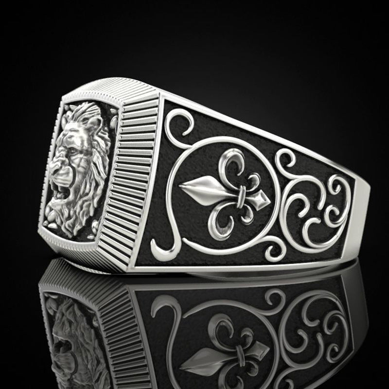 Domineering Lion Twee Constellation Leo Lion's Rings